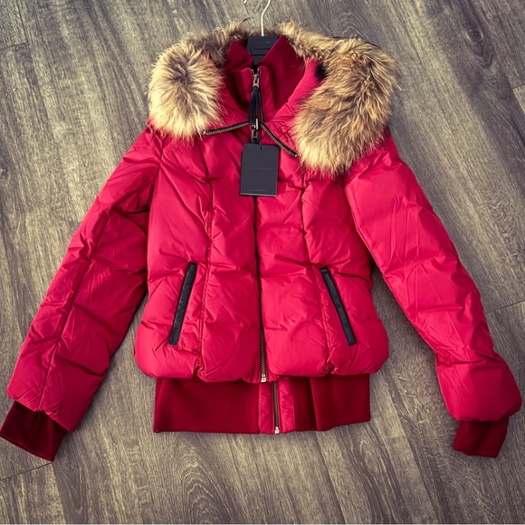 Mackage Romane Down and Fur Cherry Jacket - Picture 3 of 9